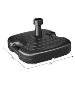 Sonnenschirm-Ständer, Kunststoff, 20 Liter, Ca. B45/T45 Cm -Gartenmöbelgeschäft 1030055 WE BG 001 SchneiderSonnenschirmStaenderKsSchirmst20LGrauD