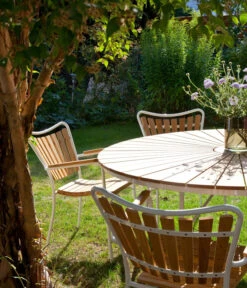 Cinas Gartentisch Ellen, Ca. Ø110/H74 Cm 6 Cinas Gartentisch Ellen, Ca. Ø110/H74 Cm -Gartenmöbelgeschäft 2012250 WE MO 002 TischEllenD110Weiss