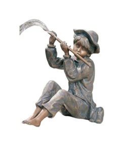 Rottenecker Bronze-Flötenspieler Hans, Wasserspeiend