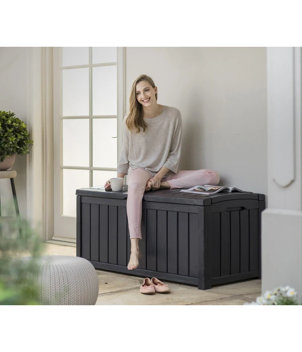 Keter Aufbewahrungsbox Glenwood, 390 Liter, Ca. B128/H61/T65 Cm 5 Keter Aufbewahrungsbox Glenwood, 390 Liter, Ca. B128/H61/T65 Cm – Bild 5
