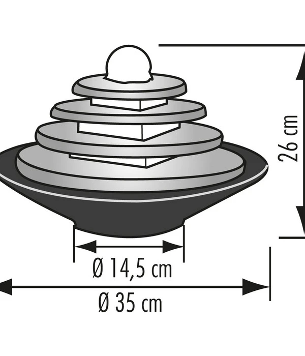 Seliger Zimmerbrunnen Tao, Schiefer, Ca. Ø35/H25 Cm 3 Seliger Zimmerbrunnen Tao, Schiefer, Ca. Ø35/H25 Cm – Bild 3