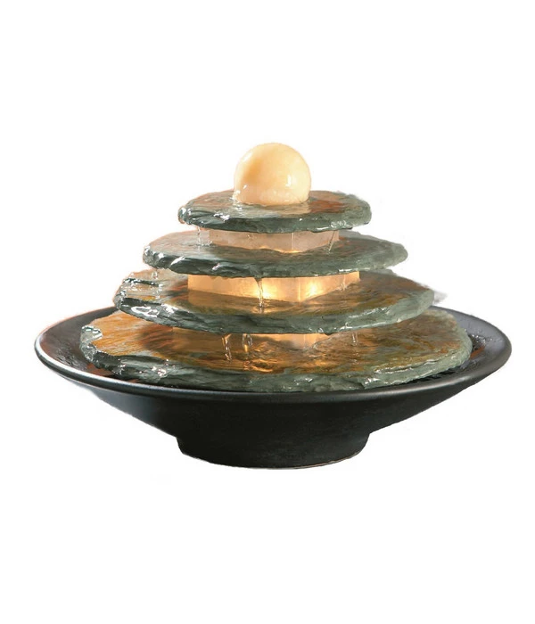 Seliger Zimmerbrunnen Tao, Schiefer, Ca. Ø35/H25 Cm 1 Seliger Zimmerbrunnen Tao, Schiefer, Ca. Ø35/H25 Cm