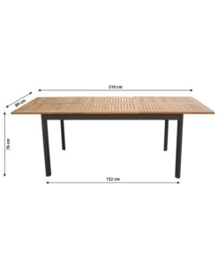Dehner Teak-Ausziehtisch Colmar, Ca. B152-210/H76/T89 Cm -Gartenmöbelgeschäft 2785608 WE DE 001 GartenmoebelsetTischColmar