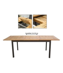 Dehner Teak-Ausziehtisch Colmar, Ca. B152-210/H76/T89 Cm -Gartenmöbelgeschäft 2785608 WE IG 001 DehnerHolztischCalais