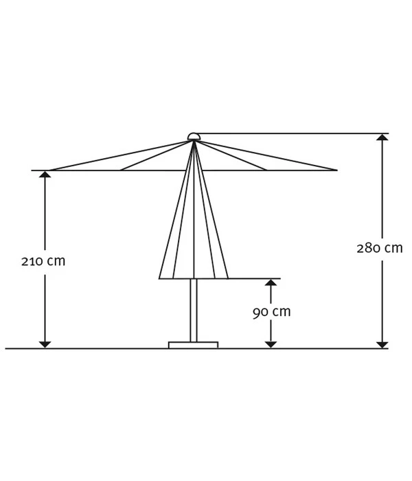 Schneider Premium Sonnenschirm Monaco, Granitgrau, Rund, Ca. Ø350 Cm 8 Schneider Premium Sonnenschirm Monaco, Granitgrau, Rund, Ca. Ø350 Cm – Bild 8
