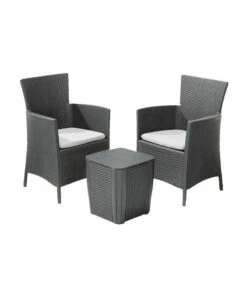 Best Balkon-Set Napoli, Graphit, 3-teilig