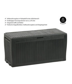 Keter Aufbewahrungsbox Comfy, 270 Liter, Ca. B116,7/H57/T44,7 Cm -Gartenmöbelgeschäft 3128733 WE IG 001 AufbewahrungsboxComfy270Liter
