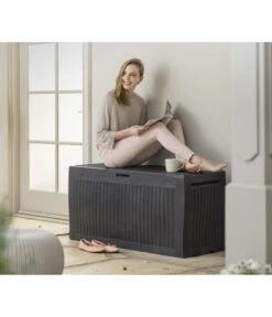 Keter Aufbewahrungsbox Comfy, 270 Liter, Ca. B116,7/H57/T44,7 Cm -Gartenmöbelgeschäft 3128733 WE MO 005 KeterAufbewahrungsbox