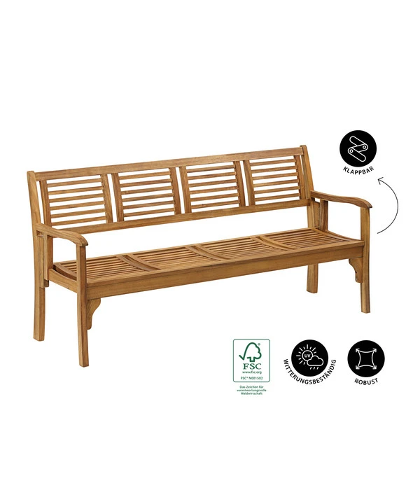 Dehner Klappbank Douglas, 4-Sitzer 2 Dehner Klappbank Douglas, 4-Sitzer – Bild 2