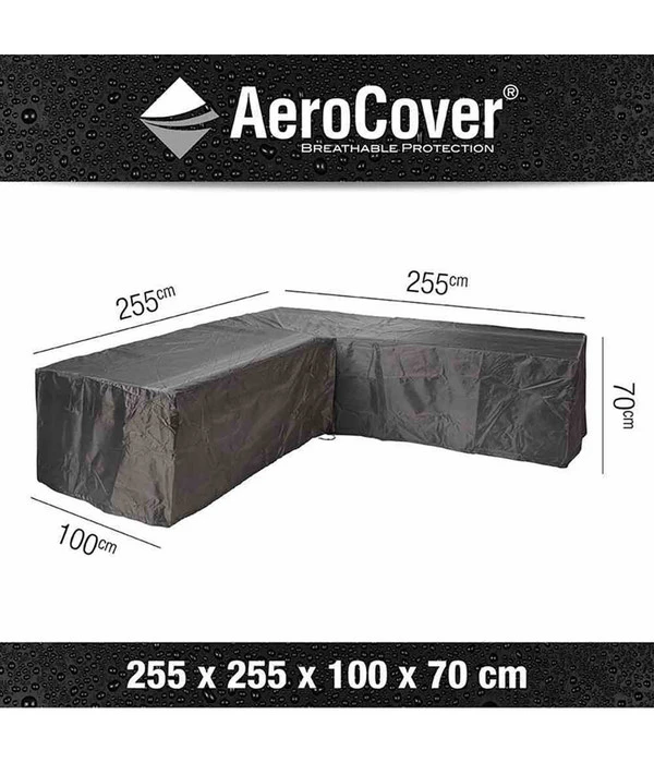 AeroCover Loungesethülle L-Form, 255x255x100xH 70 Cm 2 AeroCover Loungesethülle L-Form, 255x255x100xH 70 Cm – Bild 2