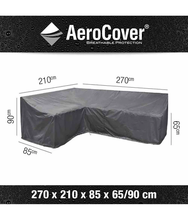 AeroCover Loungesethülle L-Form, 270 Links X210x85xH 65/90 Cm 2 AeroCover Loungesethülle L-Form, 270 Links X210x85xH 65/90 Cm – Bild 2