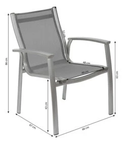 Dehner Stapelstuhl Niederlehner Chicago -Gartenmöbelgeschäft 4210209 WE BG 001 DehnerBalkonstuhlChicagoGraphit