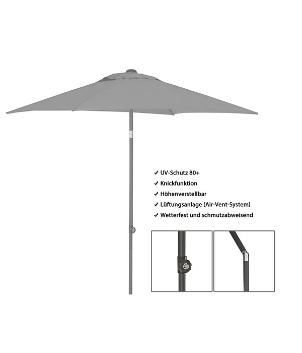 Dehner Sonnenschirm Andros, Rechteckig, Ca. B210/T150 Cm 5 Dehner Sonnenschirm Andros, Rechteckig, Ca. B210/T150 Cm – Bild 5