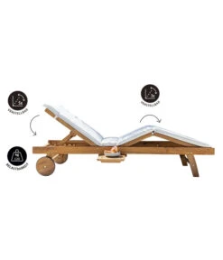 Dehner Rollliege Ravenna, Ca. B70/H89/T200 Cm -Gartenmöbelgeschäft 4407086 WE FS 003 RollliegeRavenna