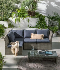 Dehner Geflecht-Lounge Rom, 4-teilig -Gartenmöbelgeschäft 4407334 WE MO 002 DehnerGeflechtLoungeRomNEU