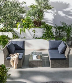 Dehner Geflecht-Lounge Rom, 4-teilig -Gartenmöbelgeschäft 4407334 WE MO 003 DehnerGeflechtLoungeRomNEU