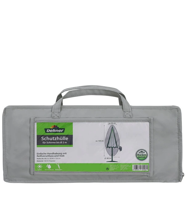 Dehner Abdeckhaube Für Schirme Bis 2 M, Grau 1 Dehner Abdeckhaube Für Schirme Bis 2 M, Grau