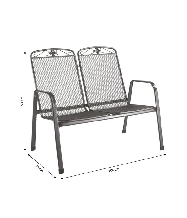 MWH Metall-Bank Savoy, 2-Sitzer 5 MWH Metall-Bank Savoy, 2-Sitzer – Bild 5