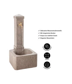 Dehner Granit-Gartenbrunnen Graz, Ca. H110 Cm -Gartenmöbelgeschäft 5352018 WE IG 001 DehnerGranitGartenbrunnenGraz