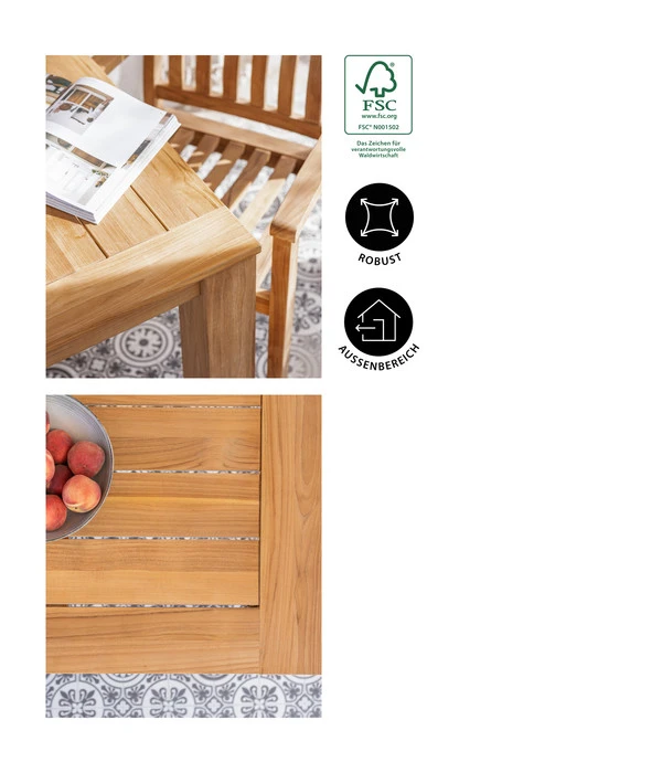 Dehner Teaktisch Havanna, Ca. B90/H75/T90 Cm 5 Dehner Teaktisch Havanna, Ca. B90/H75/T90 Cm – Bild 5