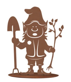 Ferrum Metall-Gartenwichtel Bertram, Ca. H42 Cm