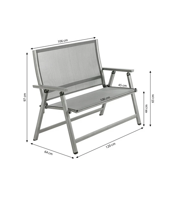 Dehner Klappbank Chicago, 2-Sitzer 8 Dehner Klappbank Chicago, 2-Sitzer – Bild 8