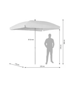 Dehner Sonnenschirm Keros, Rechteckig, Ca. B255/T170 Cm 15 Dehner Sonnenschirm Keros, Rechteckig, Ca. B255/T170 Cm -Gartenmöbelgeschäft 6702906 WE BG 001 schirmkeros250Hellgrau