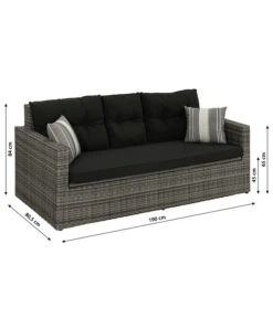 Dehner Flecht-Truhenbank Föhr, 3-Sitzer -Gartenmöbelgeschäft 6704795 WE BG 001 TruhenbankFoehrNeu