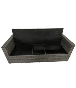 Dehner Flecht-Truhenbank Föhr, 3-Sitzer -Gartenmöbelgeschäft 6704795 WE FS 004 TruhenbankFoehrNeu