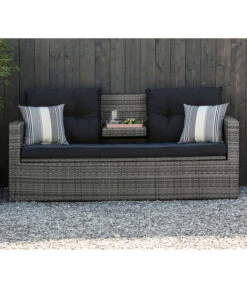 Dehner Flecht-Truhenbank Föhr, 3-Sitzer -Gartenmöbelgeschäft 6704795 WE MO 002 TruhenbankFoehrNeu