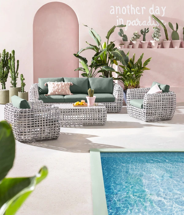 Dehner Flechtlounge Bali, 4-teilig 5 Dehner Flechtlounge Bali, 4-teilig – Bild 5