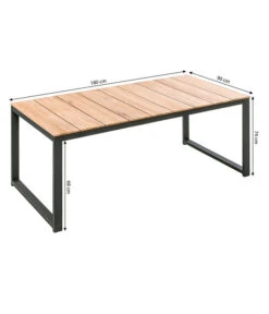Dehner Gartentisch Chicago Wood, Ca. B180/H74/T90 Cm -Gartenmöbelgeschäft 6708341 WE BG 001 TischChicagoWoodN