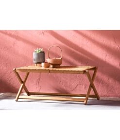 Dehner Tablett-Tisch Macao, Ca. B90/H38/T50 Cm -Gartenmöbelgeschäft 6713556 WE MO 001 TabletttischMacao