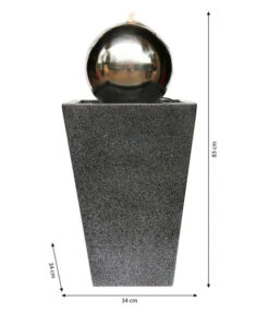 Dehner Edelstahl-Gartenbrunnen Kioto, Ca. B34/H83/T34 Cm -Gartenmöbelgeschäft 6731343 WE BG 001 DehnerEdelstahlGartenbrunnenKiotoNEU