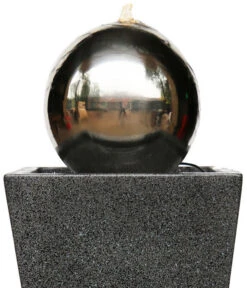 Dehner Edelstahl-Gartenbrunnen Kioto, Ca. B34/H83/T34 Cm -Gartenmöbelgeschäft 6731343 WE DE 002 DehnerEdelstahlGartenbrunnenKiotoNEU