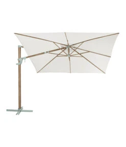 Dehner Ampelschirm Zypern, Holzoptik, Quadratisch, Ca. B300/T300 Cm -Gartenmöbelgeschäft 6865422 WE FS 004 AmpelschirmZypernHolzBeige
