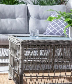 Dehner Geflechtlounge Santos, 4-teilig -Gartenmöbelgeschäft 6875074 WE DE 001 LoungeSantosNEU