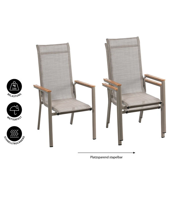 Dehner Stapelstuhl Cleveland, Hellbraun 4 Dehner Stapelstuhl Cleveland, Hellbraun – Bild 4