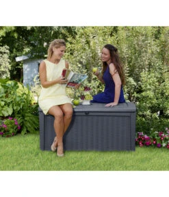 Keter Aufbewahrungsbox Borneo, 416 Liter, Ca. B130/H63/T70 Cm -Gartenmöbelgeschäft 6894935 WE MO 003 KeterAufbewahrungsbox