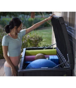 Keter Aufbewahrungsbox Borneo, 416 Liter, Ca. B130/H63/T70 Cm -Gartenmöbelgeschäft 6894935 WE MO 005 KeterMuelltonnenbox