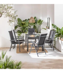 Dehner Klappsessel Cleveland, Dunkelgrau 9 Dehner Klappsessel Cleveland, Dunkelgrau -Gartenmöbelgeschäft 6895379 6894133 6894141 WE MO 001 StapelstuhlClevelandGrau