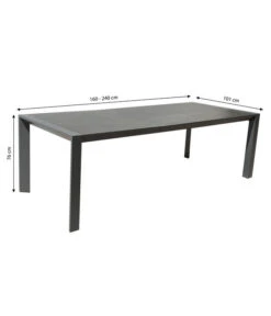 Dehner Ausziehtisch Cleveland, Ca. B160-240/H76/T101 Cm 5 Dehner Ausziehtisch Cleveland, Ca. B160-240/H76/T101 Cm -Gartenmöbelgeschäft 6895379 WE BG 001 AusziehtischClevelandNEU