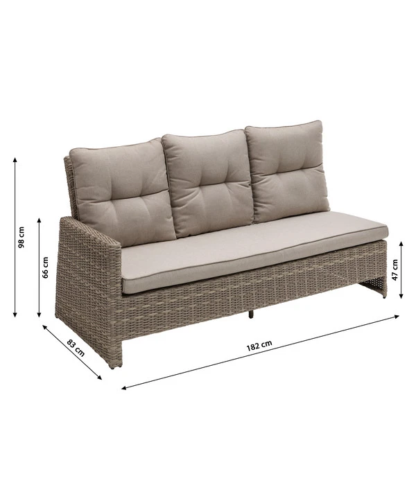 Dehner Geflechtlounge Bologna, 5-teilig 12 Dehner Geflechtlounge Bologna, 5-teilig – Bild 12