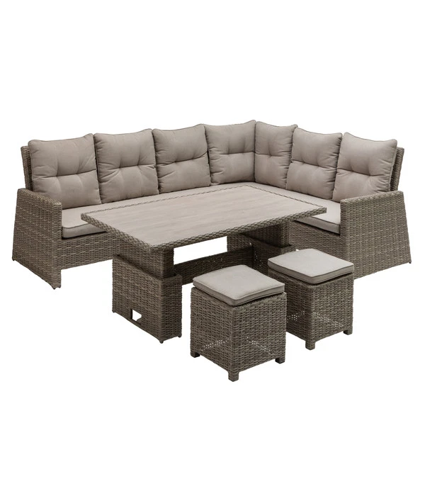 Dehner Geflechtlounge Bologna, 5-teilig 1 Dehner Geflechtlounge Bologna, 5-teilig