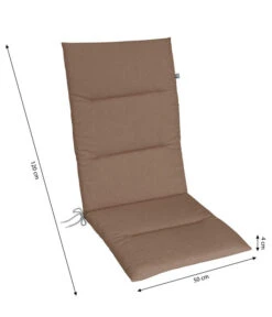KETTtex Hochlehnerpolster Lindos Taupe, Ca. B120/H4/T50 Cm -Gartenmöbelgeschäft 6906986 WE BG 001 KETTtexHochlehnerpolsterLindosTaupe