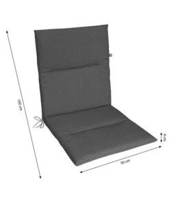 KETTtex Niederlehnerpolster Lindos Grau, Ca. B100/H4/T50 Cm -Gartenmöbelgeschäft 6907026 WE BG 001 KETTtexNiederlehnerpolsterLindosGrau