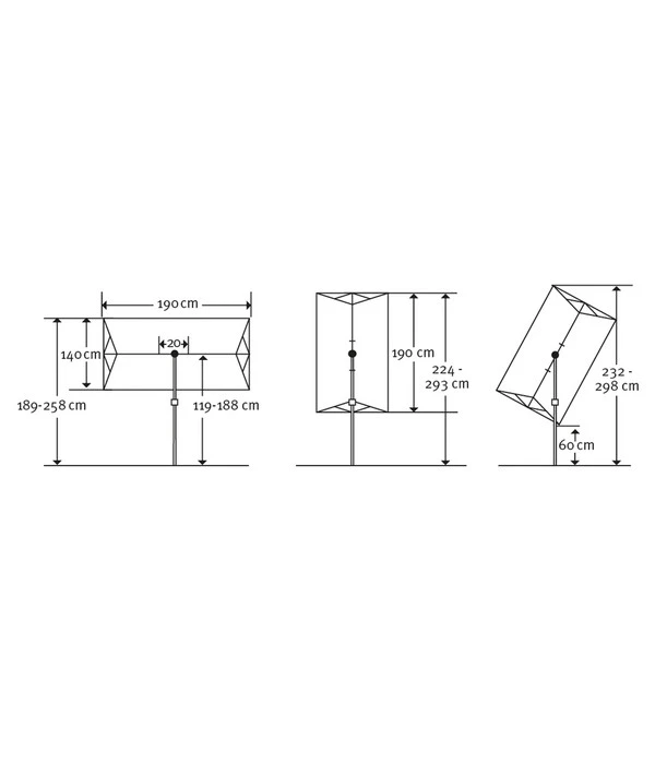 Schneider Sonnenschirm Novara, Rechteckig, Ca. B190/T140 Cm 8 Schneider Sonnenschirm Novara, Rechteckig, Ca. B190/T140 Cm – Bild 8