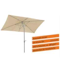 Schneider Sonnenschirm Porto, Rechteckig, Ca. B300/T200 Cm -Gartenmöbelgeschäft 6953582 WE IG 001 SchneiderSonnenschirmPorto300x200natur