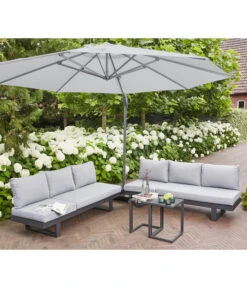 Siena Garden Ampelschirm Sunset N+, Rund, Ca. Ø350 Cm -Gartenmöbelgeschäft 6988315 WE MO 001 SienaGardenAmpelschirmSunsetN350cmGrau